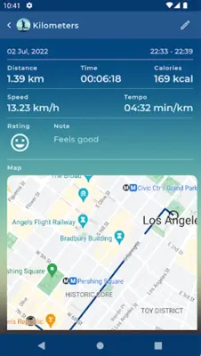 Kilometers GPS Track Walk Run android App screenshot 4